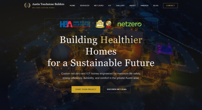 Austin Touchstone Builders website screenshot