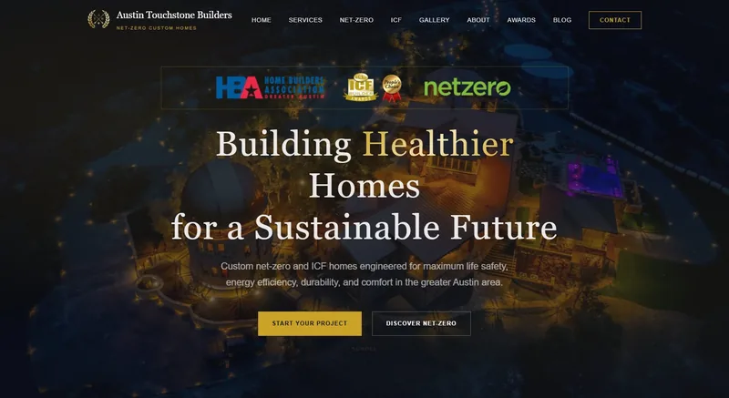Austin Touchstone Builders website screenshot